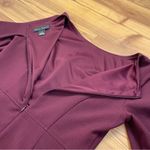 Jessica Howard Burgundy Wine Bell Sleeve Sheath Velvet Bow Mini Dress size 6P Photo 6