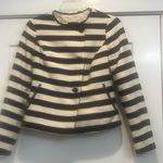 The Limited  navy and off white striped tweed style jacket  size XS. Photo 0