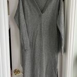 H&M Gray V-Neck Sweater Dress Photo 0