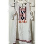 Polagram EUC Women's Boutique  Embroidered Tassel Boho ChicPeasant Tunic Top-Sz S Photo 1