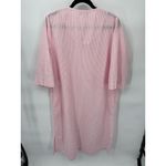 Miss Elaine Full Zip Robe Womens M Pink White Seersucker Cotton Blend VTG Pink Size M Photo 5