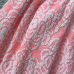 Alya Hot Pink and White Lacy Fit and Flare Pastel Brunch Dress Size Small EUC Photo 3