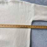 Ralph Lauren LAUREN  L Women Cream Cotton Ribbed Knit Pullover Sweater Crewneck Photo 6