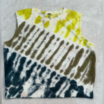 Young Fabulous and Broke  Green and White Tie-Dye Shoulder Pad Sleeveless Top Sz M Photo 2