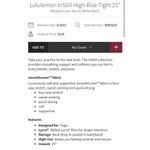 Lululemon InStill High-Rise Tights Warped Grain Alpine White Black 4 Photo 2