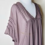 Free People Lavender Sheer Layered Ruffle Tunic Dress Photo 6