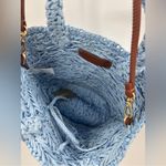 J.Crew  Small Malta handwoven straw bag City Blue Photo 4