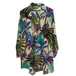 NWT True Destination Womens Sunset Shirt Swim Coverup blue white green large Photo 1