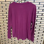 Time And Tru‎ Purple Give Thanks Thermal Long Sleeve Tee Size Large Photo 1