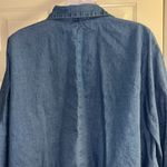 Banana Republic Blue Chambray Lined Bubble Sleeve Button Down Shirt- Small Photo 7