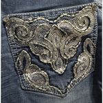 EST1946 Women's Classic Flare embellished pockets jean Boho Western LiteWeight10 Blue Size 14 Photo 2