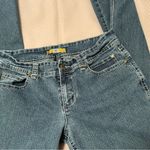 Drama Gold vintage low rise boot cut jeans w/fleur de lis pocket design Sz. 9/10 Photo 7