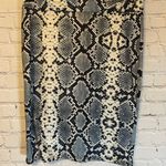 Snakeskin Print Pencil Skirt, M Black Size M Photo 0