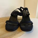 Nine West 90s Vintage Dark Blue Chunky Stacked Heel Strapped Heels Size 8 Photo 5