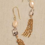 Banana Republic Aureus + Argent Quartz Golden Brass Tassel Earrings Photo 0
