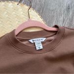 Athleta retro plush velvet crewneck brown women’s size xs Photo 2