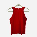 Ann Taylor  Red Tank Zipper Back Size Small Business Dressy Casual Statement Photo 3