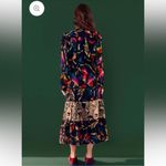 Farm Rio  - Macaws Flight Tie-Neck Ankle Dress Photo 1