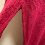 Tommy Bahama Pink Tropical Leaf Mesh V-Neck Sweater Size Small Photo 6