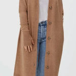 Everlane The Cozy Stretch Duster Cardigan Caramel Camel Tan Size XXS **Flawed Photo 0