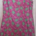 Lilly Pulitzer Pink Turtle Sleeveless Dress Size 10 34 1/2" Long x 18" PTP Photo 0