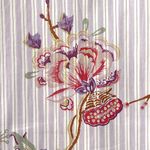 Etro Floral Stripe Shirt Womens 12 Classic Printed Poplin Button Down Top Purple Photo 7