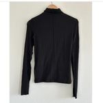 Madewell Wool-Blend Turtleneck Long-Sleeve Tee in Jet Black, Size X-Small Photo 9