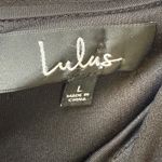 Lulus  Black Off The Shoulder Maxi Dress High Slit Formal Evening Gown Size L Photo 4