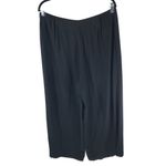 Eileen Fisher  Womens Pants Wide Leg Silk Pockets Side Zip Black L Photo 1