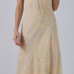 Kimchi Blue  Scarlet Ruffle Trim Midi Dress Small Pastel Photo 0