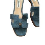 Steve Madden Women's Denim Blue Flat Sandals Size 7.5 Photo 2
