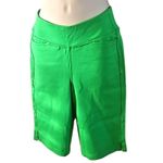 Belle by Kim Gravel Women’s Ponte Bermuda Shorts – Lush Green Size 2 NWOT Photo 1