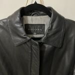 Gallery  Black Leather Women's Jacket Mid-length Sz L Large Photo 1