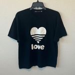 John Eshaya Love Graphic Short Sleeve TShirt Black Size Small Photo 0