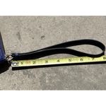 Juicy Couture Blue Faux Leather Pouch Wristlet Wallet Clutch Purse Black Lining Photo 5