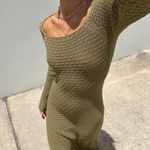 Princess Polly Crochet Maxi Dress Green Photo 0
