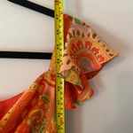 Bandolino Vintage Y2K Pink Green Paisley Flowy Midi Retro Dress Women's size 8 Photo 10