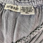 Raya Sun Silver Gray Sequin Y2K Witchy Boho Embroidered Asymmetric Midi Dress XL Photo 5