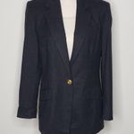 Vintage Blazer Talbots Size 10 Gray Wool Gold Buttons Equestrian Academia Long Photo 5