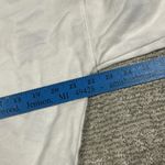 Reformation  Jeans 1/2 Zip Sweatshirt Womens Medium White Blue Cotton Cropped Photo 7