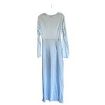 Urban Outfitters NWT Lioness X U O Amelie Satin Maxi Dress In Powder Blue Front Cut Out Photo 9