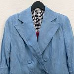 EVA MENDES Chambray 100% Lyocell Lightweight Blazer Size S Blue Photo 5