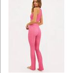 Beach Riot NWOT  Hot Pink Alani Flared Pants Slit Legs Women’s size Medium​ Photo 12