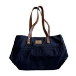 Calvin Klein Dressy Nylon Shopper Tote Shoulder – Navy/Brown – H4GAE2ZJ Photo 0