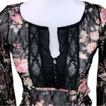 Denim & Supply Ralph Lauren Y2K  Sheer Long Sleeve Fairygoth Dark Romantic S Photo 3