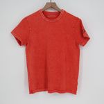 American Giant Orange Acid Wash Cotton T Shirt Made USA Size Medium Photo 1