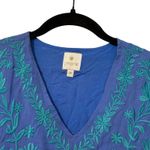 J. Marie NWT Blue Floral The Madeline Embroidered Mini Dress Size XS Photo 3