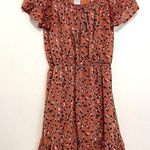 Sienna Sky Rose Pink Navy ish Cheetah Leopard Animal On / Off the Shoulder Dress Photo 0