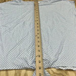 J.Jill Top Shirt Womens Size Large Blue Linen Blend Striped Beachy Nautical Photo 5