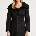 Vince Knee Length Lightweight Black Zip Up Puffer Jacket Sz L Photo 0